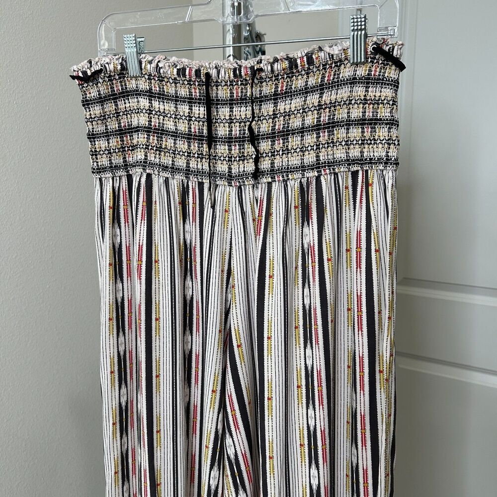 Maeve Anthropologie Womens Pants Small Striped Zamirah Smocked Wide Leg Boho - Picture 5 of 6